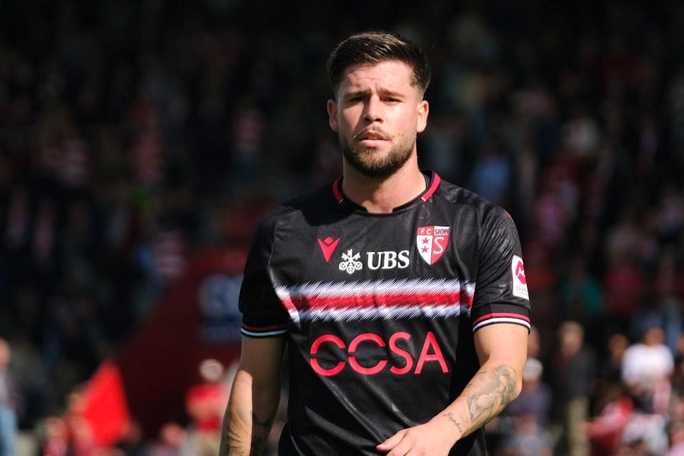 2025 - BRACK Super League- Fc Winterthur vs Fc Sion - Sion Liam Chipperfield 21 Winterthur Schützenwiese Zürich Schweiz Copyright: xSergioxBrunettix