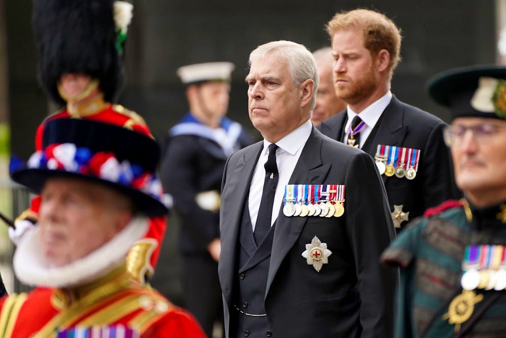 Prinz Andrew im Westminster Abbey bei der Beerdigung von Königin Elizabeth II. in London im September 2022. 