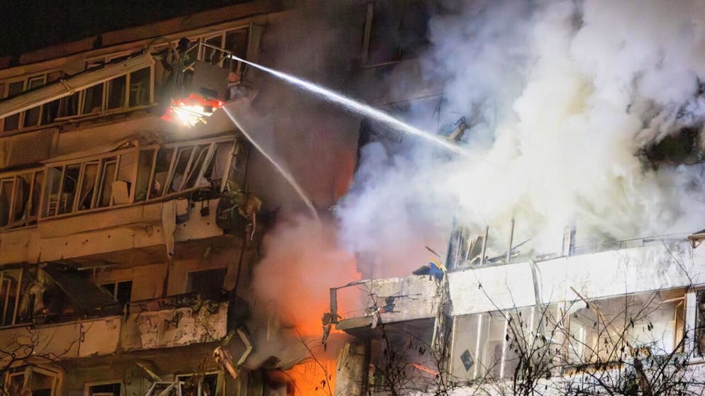 La capitale de l'Ukraine Kiev a à nouveau été la cible des bombardements russes.