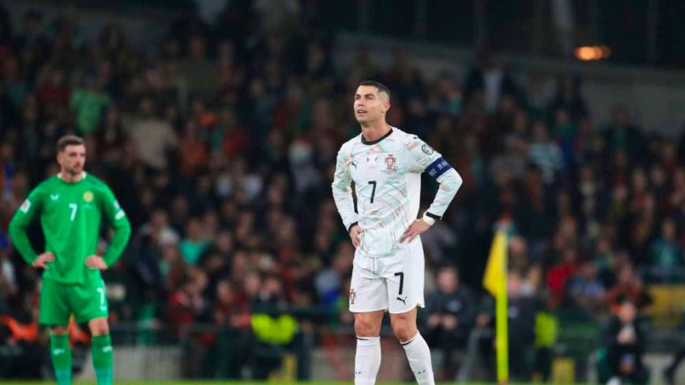Cristiano Ronaldo gets off with a black eye after his misconduct in Dublin.