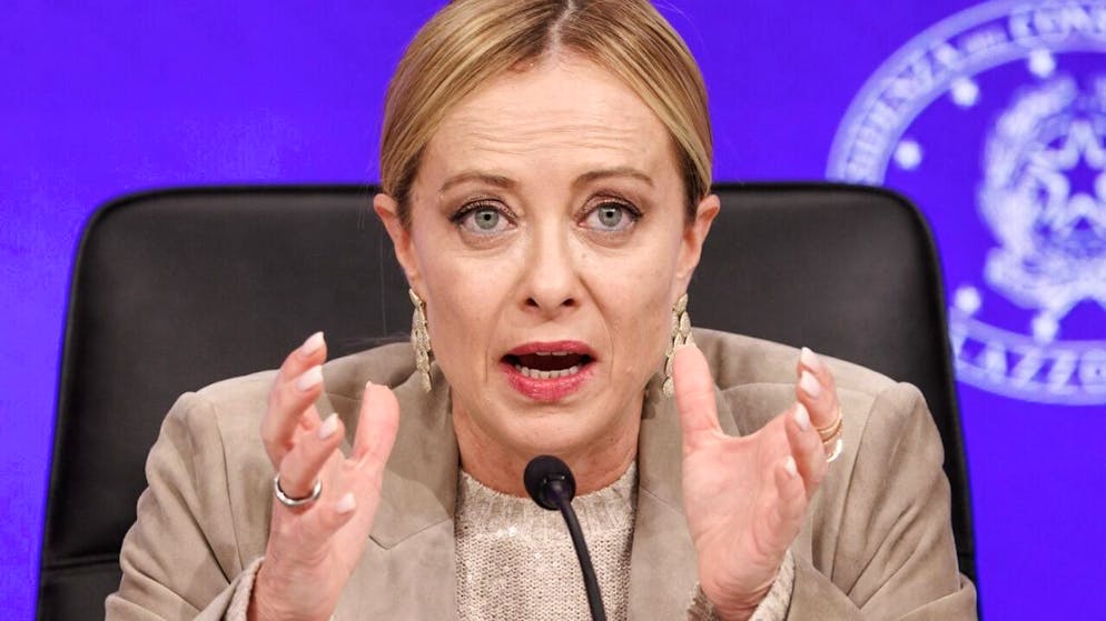 ARCHIV - Die italienische Ministerpräsidentin Giorgia Meloni. Foto: Roberto Monaldo/LaPresse/AP/dpa/Archivbild