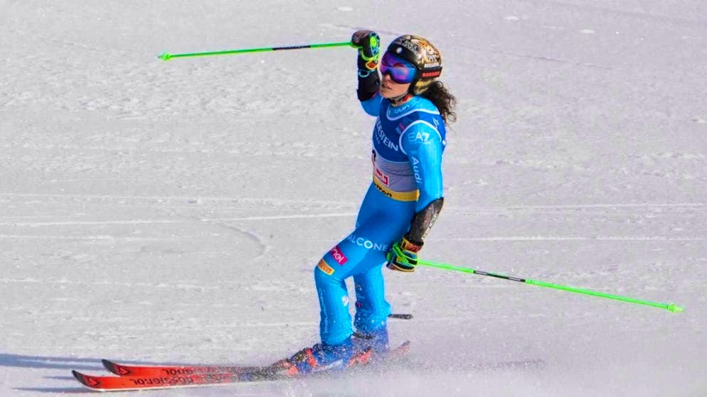 Federica Brignone - here at her World Championship triumph in the giant slalom in Saalbach-Hinterglemm in February - is still hoping to take part in the Winter Olympics in her home country