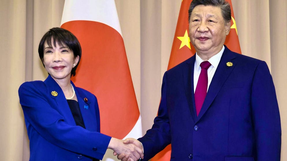 Not likely to be friends any time soon: Takaichi meets China's President Xi Jinping at the APAC summit in Gyeongju, South Korea, on October 31.