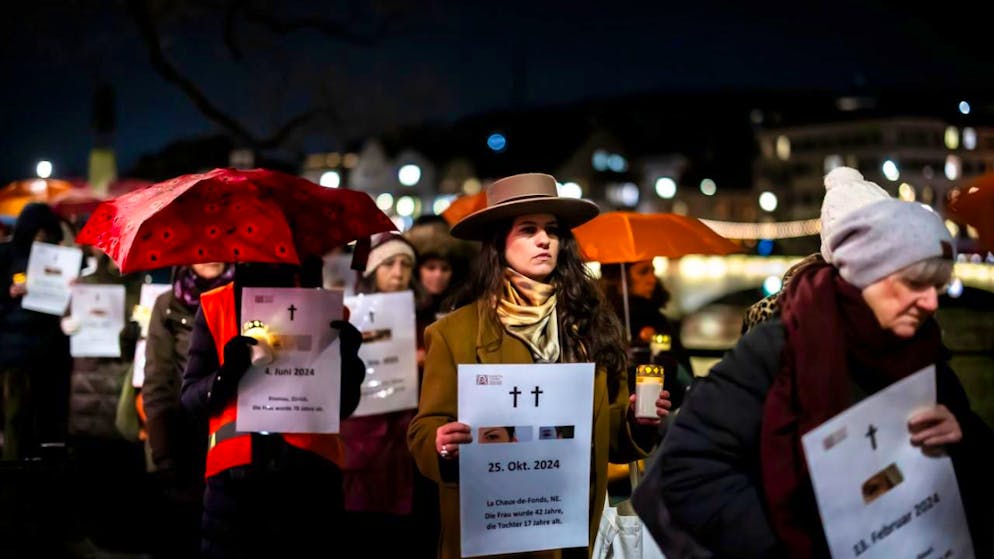 La manifestazione a Zurigo in occasione della Giornata internazionale contro la violenza sulle donne, il 25 novembre. (immagine d'illustrazione)