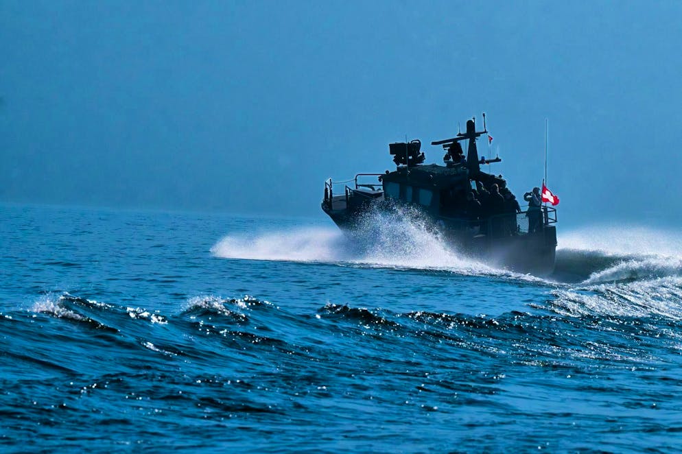 A boat from the Swiss Army's motorboat company 10, to which the vessels involved in the accident belong.