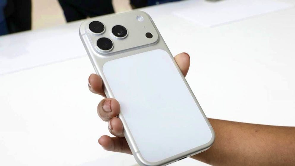 Market researchers expect Apple to hold the smartphone throne until at least 2029 - pictured is the new iPhone 17 Pro. (archive image)