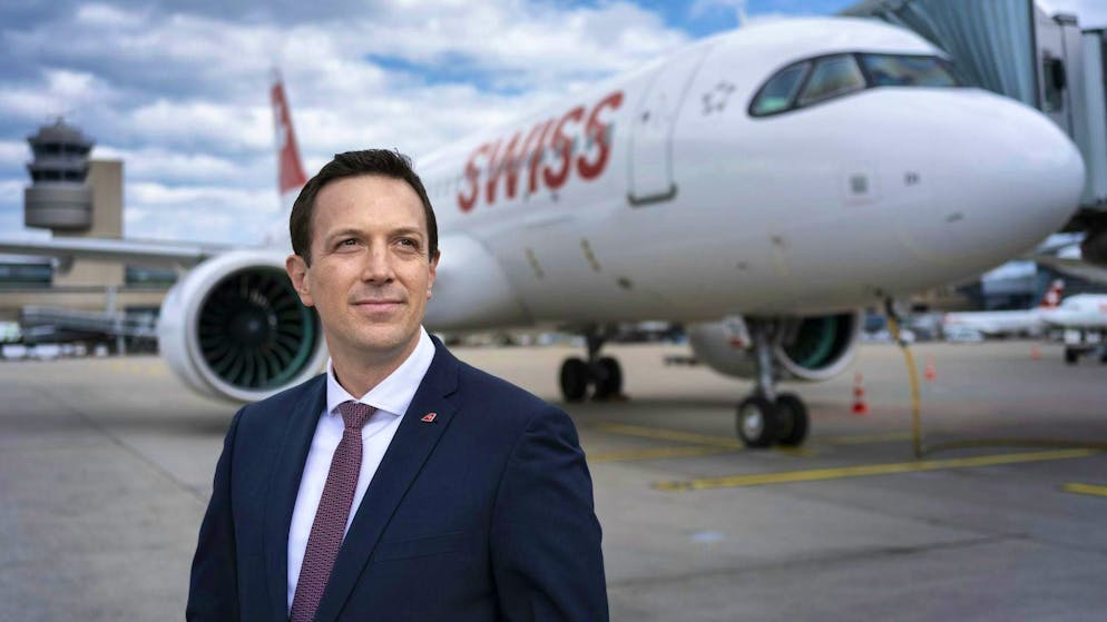A difficult financial year: Swiss CEO Jens Fehlinger on the tarmac at Zurich Airport. (archive picture)