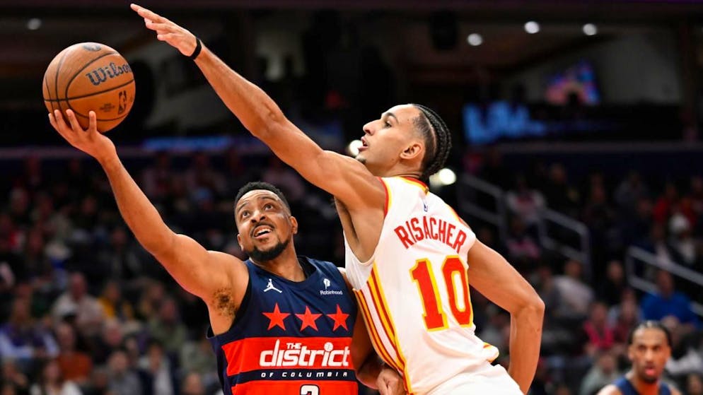 CJ McCollum (links) führt die Washington Wizards zum ersten Heimsieg seit über sieben Monaten