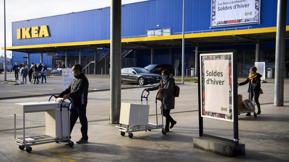 Le chiffre d'affaires d'Ikea Suisse a reculé de près de 2,3% sur un an. Ici, le magasin d'Aubonne. (archive)