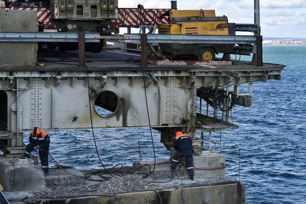 Beseitigung der Schäden am 20. Oktober 2022.