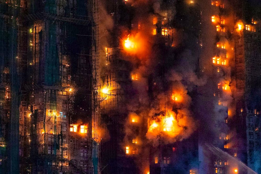 The inferno yesterday, Wednesday.