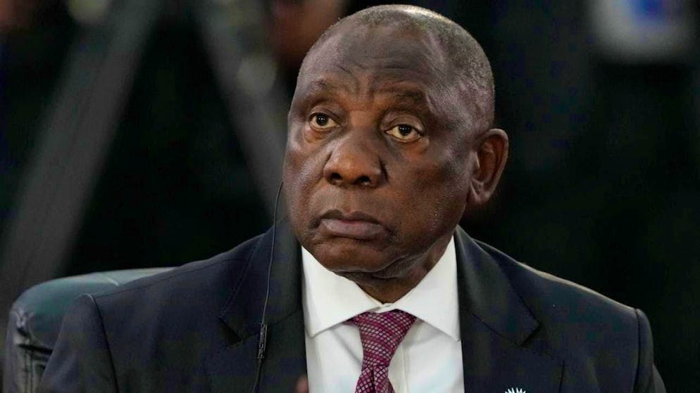 ARCHIVE - South Africa's President Cyril Ramaphosa is attending the 17th annual BRICS summit. US President Donald Trump does not want to invite South Africa to the 2026 G20 summit. South Africa's President Ramaphosa reacts indignantly. Photo: Eraldo Peres/AP/dpa