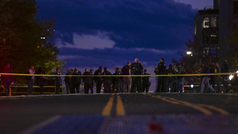 Der Tatort in der Nähe des Weissen Hauses in Washington  am Mittwochabend. 