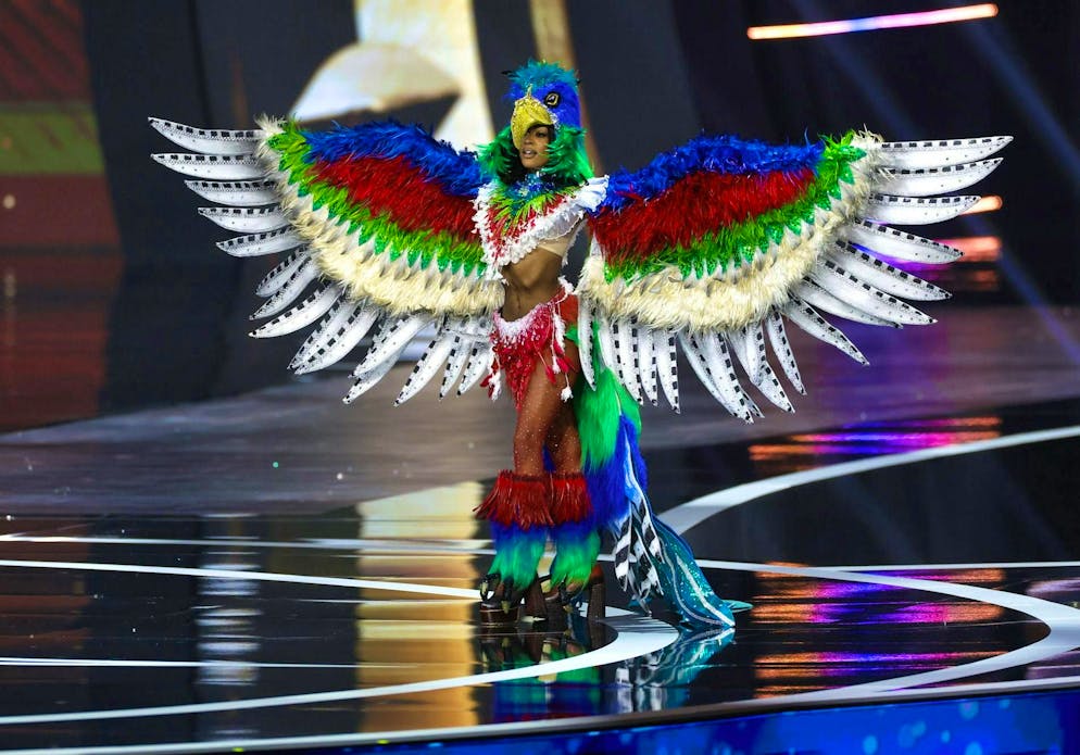Miss Haiti Melissa Queenie Sapini during the Miss Universe pageant in Bangkok - she later said she had "gone through hell".