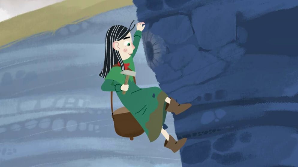 Mary Anning ha 12 anni quando, nel 1811, sulla costa frastagliata del sud dell'Inghilterra scopre il primo scheletro completo di ittiosauro.