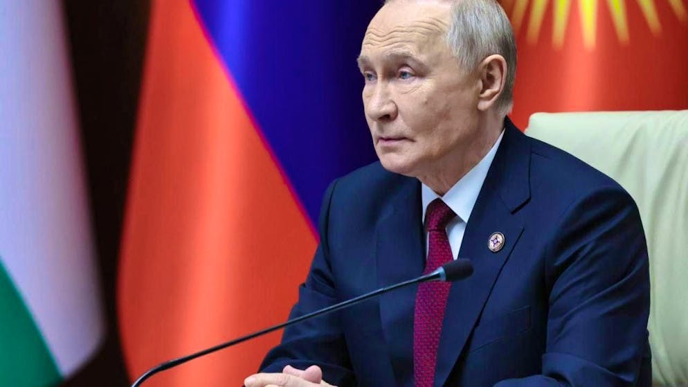 This picture distributed by the Russian state news agency Sputnik via AP shows Russian President Vladimir Putin attending a summit of the Collective Security Treaty Organization (CSTO) at the Yntymak-Manas Ordo administrative complex. Photo: Alexander Kazakov/Pool Sputnik Kremlin/AP/dpa