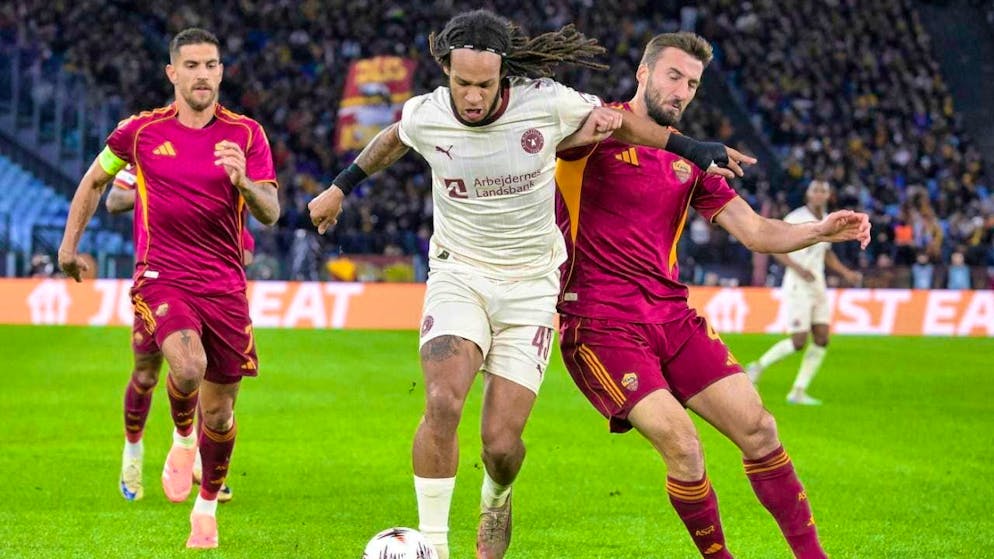 Kevin Mbabu and Midtjylland lose in Rome but remain top of the Europa League table