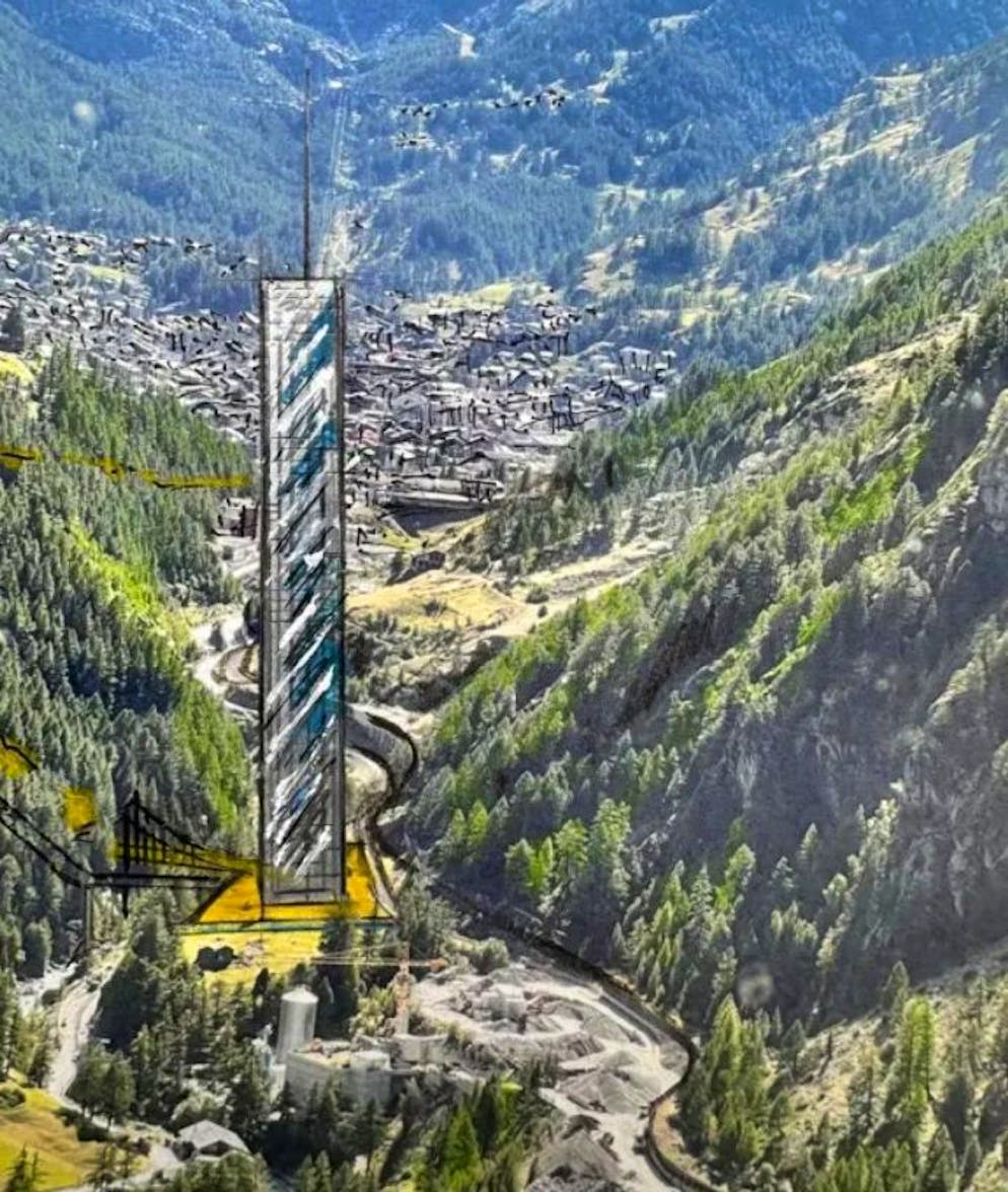 «Lina Peak» soll im Walliser Ferienort Zermatt gegen die akute Wohnungsnot helfen.