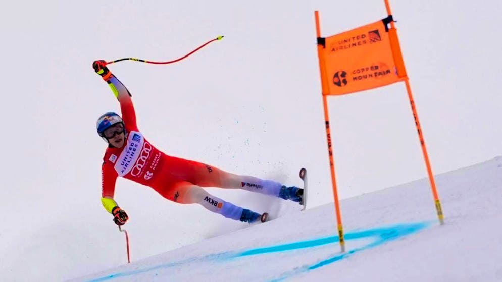 Marco Odermatt loses his balance in the giant slalom in Copper Mountain. (archive picture)