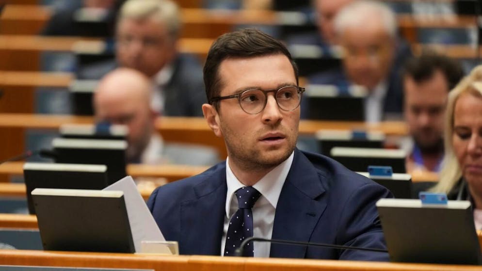 Selon un sondage, Jordan Bardella est le favori du premier tour de l'élection présidentielle française de 2027 (archives).