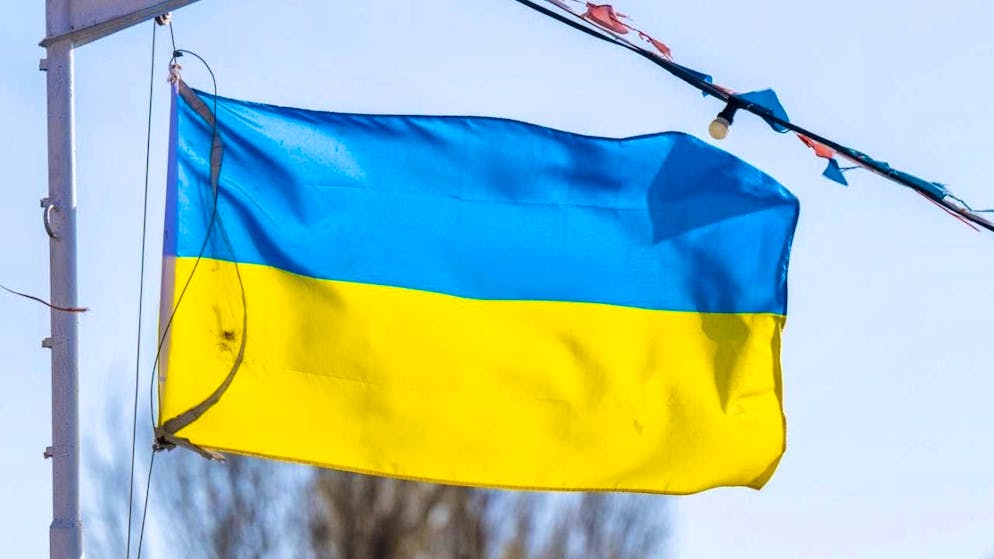 ARCHIVE - The flag of Ukraine flies in the wind (archive photo). Photo: Monika Skolimowska/dpa-Zentralbild/dpa