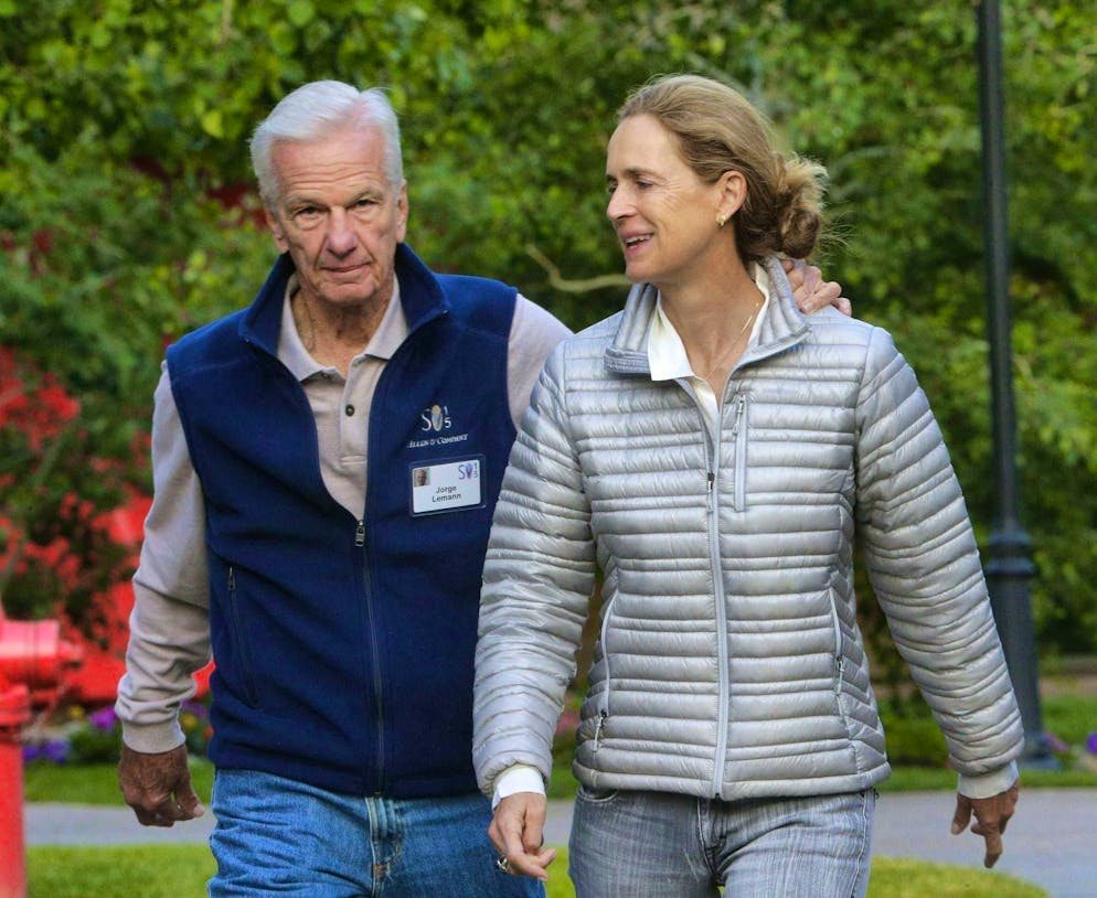 Jorge Lemann in 2015 together with his wife Susanna.