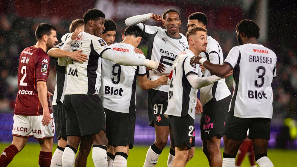 Le Stade rennais, équipe de Breel Embolo, a signé son quatrième succès de rang.