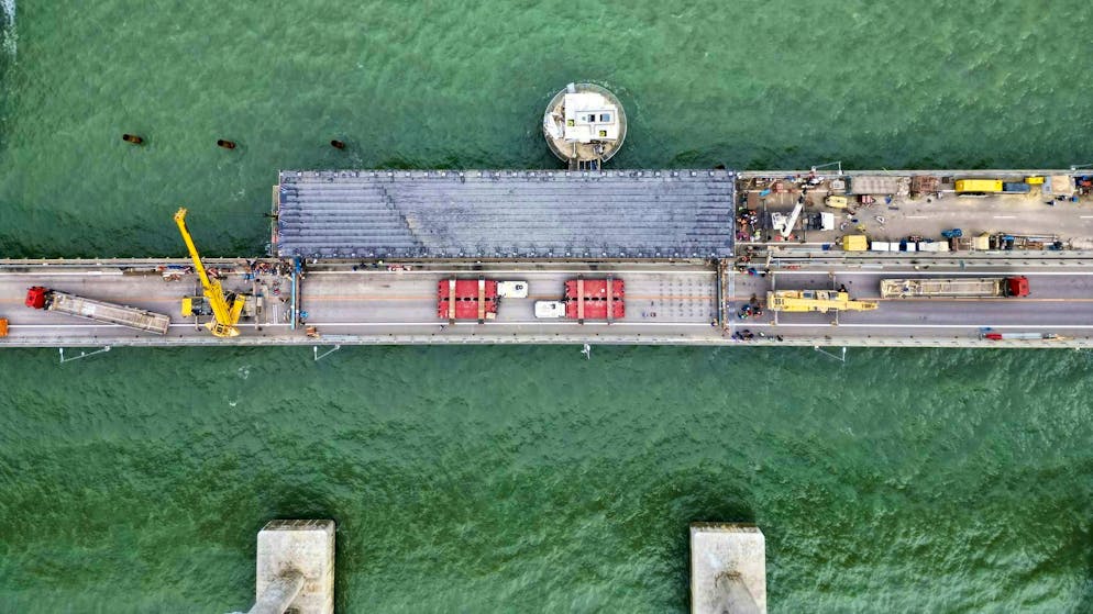 Repair work in November 2022.