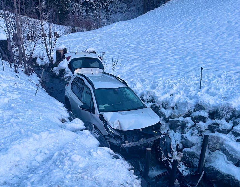 The man survived the accident unharmed.