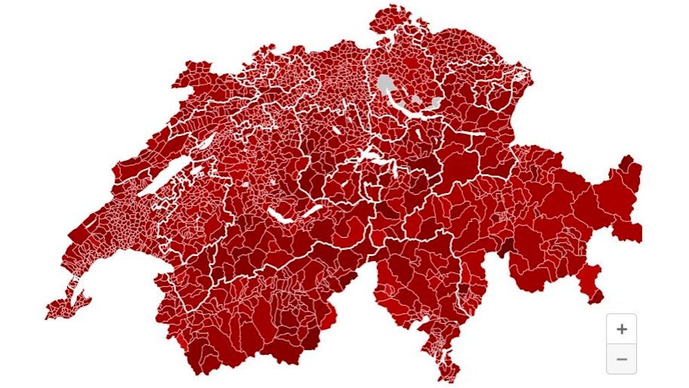 Risultati definitivi. Le cartine con i risultati delle due votazioni federali nei Cantoni e nei Comuni