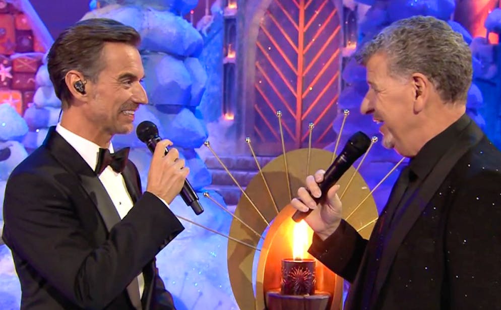 Semino Rossi (rechts) beichtete Florian Silbereisen einen früheren Polizeieinsatz.