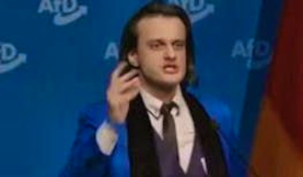 Alexander Eichwald ha causato irritazione con la sua apparizione all'organizzazione giovanile dell'AfD