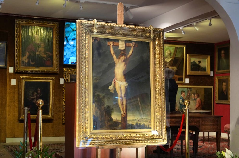 Si le peintre a réalisé nombre de tableaux pour l'Eglise, ce chef-d'oeuvre, d'une dimension de 105,5 sur 72,5 centimètres, était probablement destiné à un collectionneur privé.