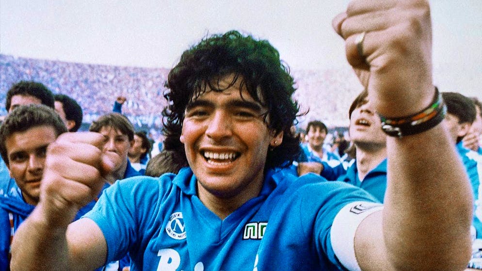 Diego Maradona was at the center of Napoli's first and second league titles.