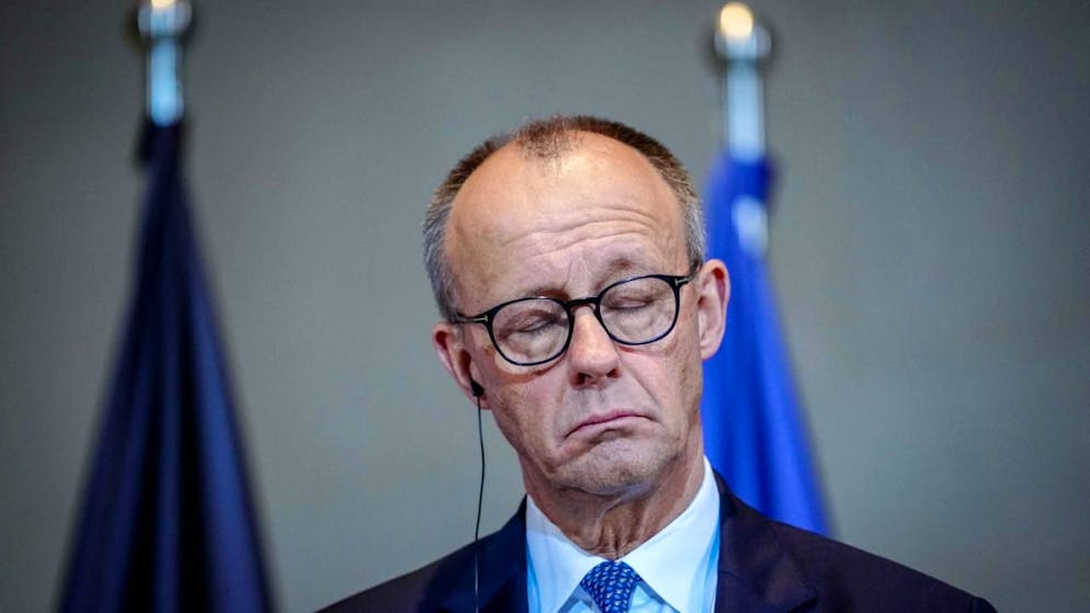 Bundeskanzler Friedrich Merz (CDU) nimmt an einer Pressekonferenz anlässlich der deutsch-polnischen Regierungskonsultationen im Bundeskanzleramt teil. Foto: Kay Nietfeld/dpa