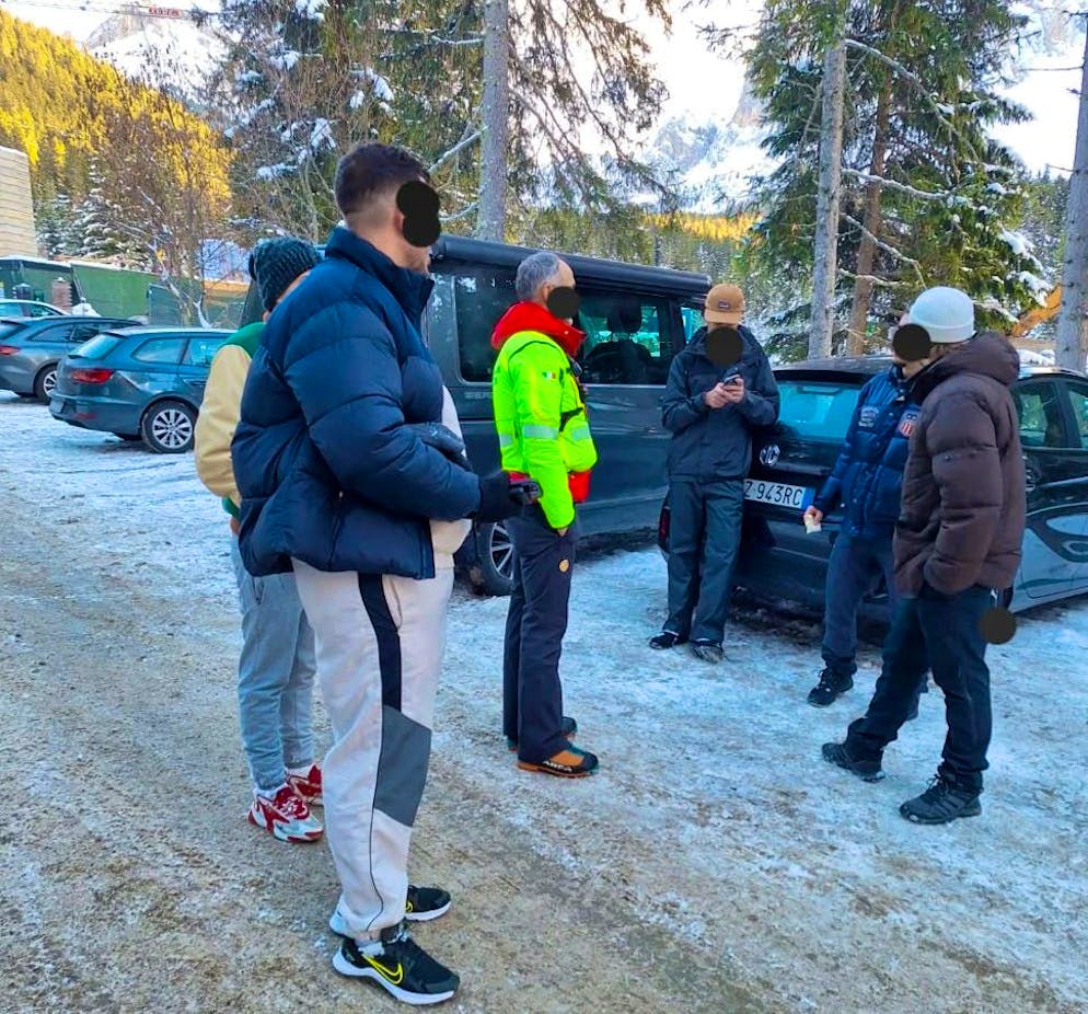 The hikers were wearing inadequate footwear.