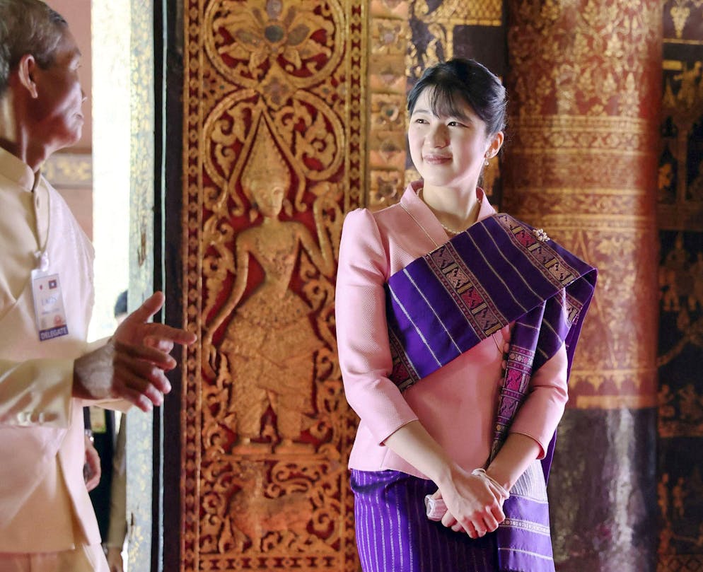 Prinzessin Aiko besuchte den buddhistischem Tempel Wat Xieng Thong Luang Prabang in Laos am 20. Novemer 2025.  