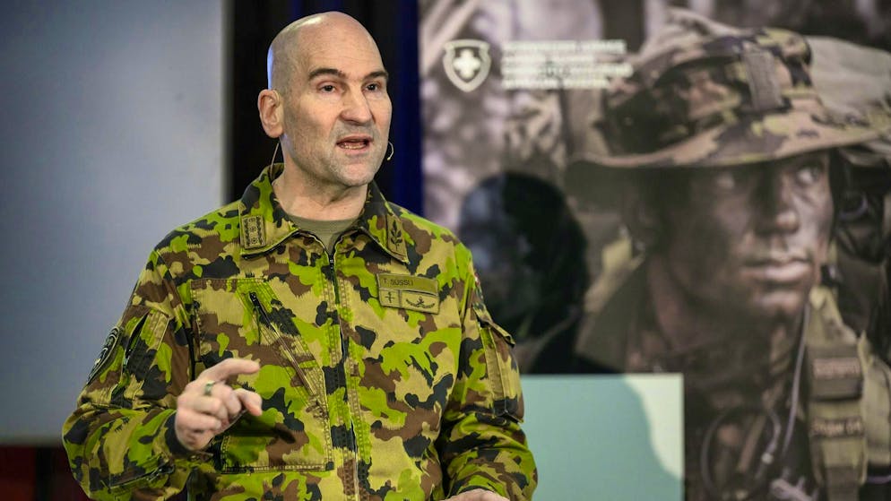 Thomas Süssli takes stock at a media conference on his departure as head of the army.