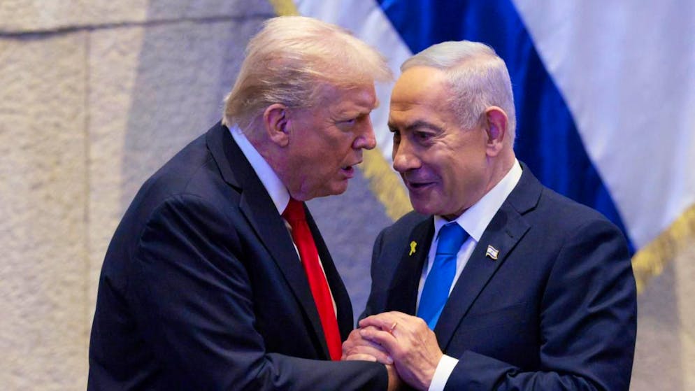 Il presidente americano Donald Trump assieme al premier israeliano Benyamin Netanyahu