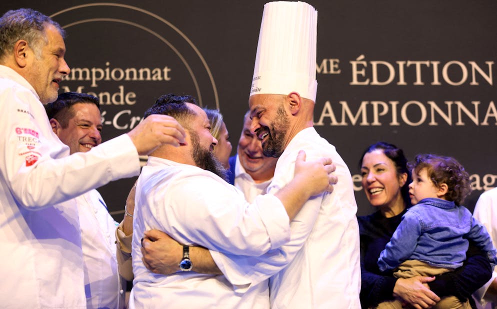 Thibault Gonzales, gérant d'une boucherie-charcuterie à Thuir (sud-ouest), a remporté cette 16e édition avec son «Pâté-Croûte façon Vannier, porc Kintoa, canard fermier».