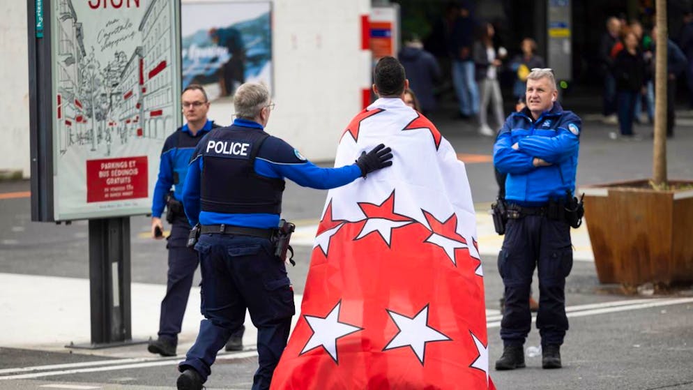 La manifestation pro-palestinienne du 1er novembre à Sion avait réuni près de 300 personnes.