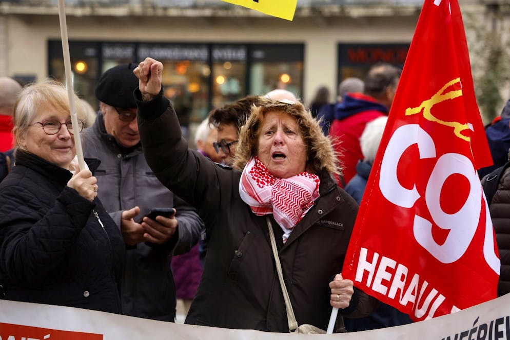 La CGT, la FSU et Solidaires manifestent et appellent à la grève mardi contre le projet de budget du gouvernement français. (archives)