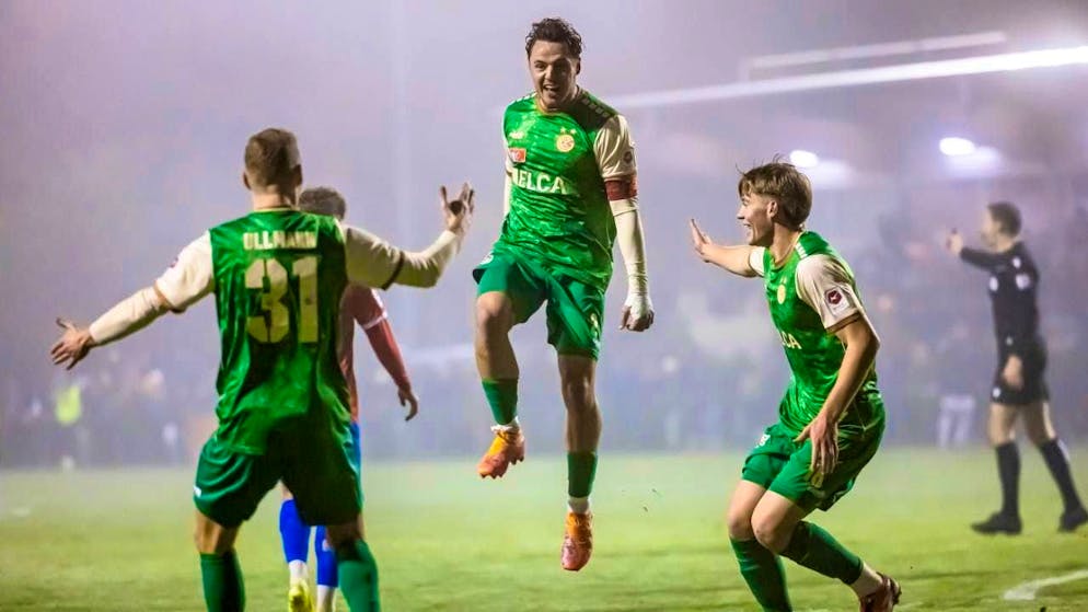 Winterthur fails, GC in the quarter-finals - Gallery. Dirk Abels celebrates his fantastic 2:0 goal