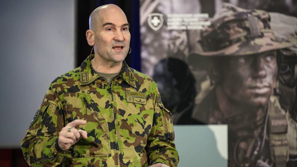 Thomas Süssli zieht Bilanz anlässlich einer Medienkonferenz zu seinem Abtreten als Chef der Armee.