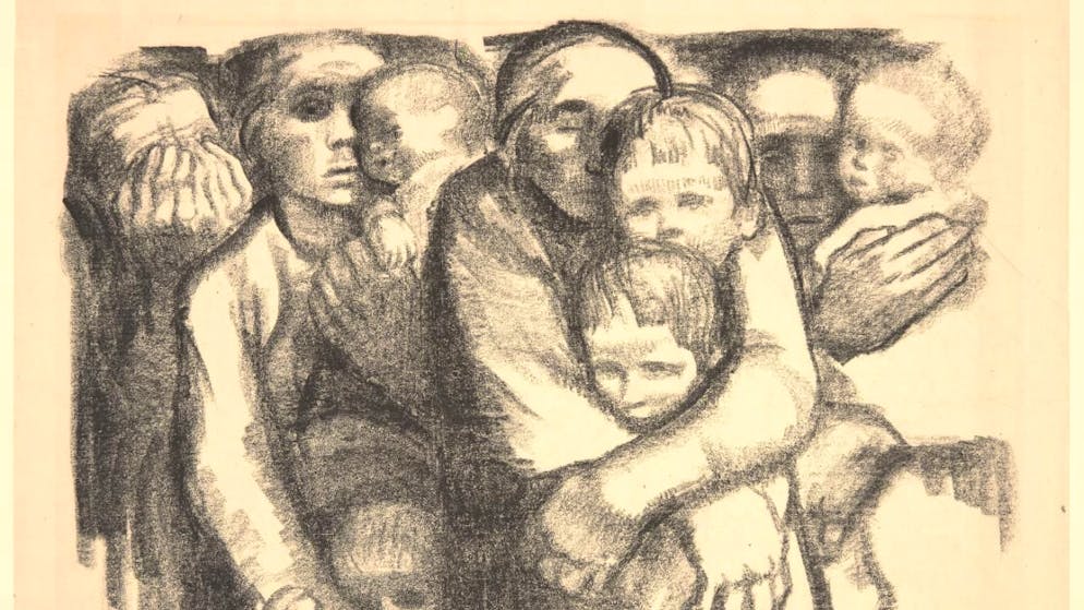 Die Kreidelithografie "Mütter" (1919) von Käthe Kollwitz ist eines der acht Werke im Kunstmuseum Basel, das der Sammlung von Julius Freund entstammt.