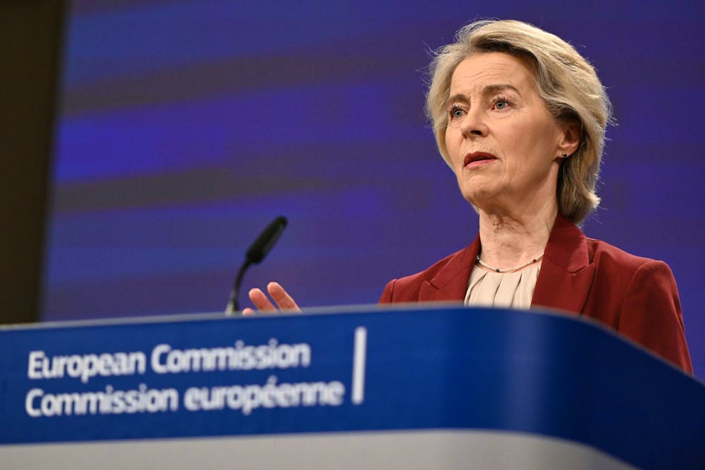 La presidente della commissione europea Ursula von der Leyen 