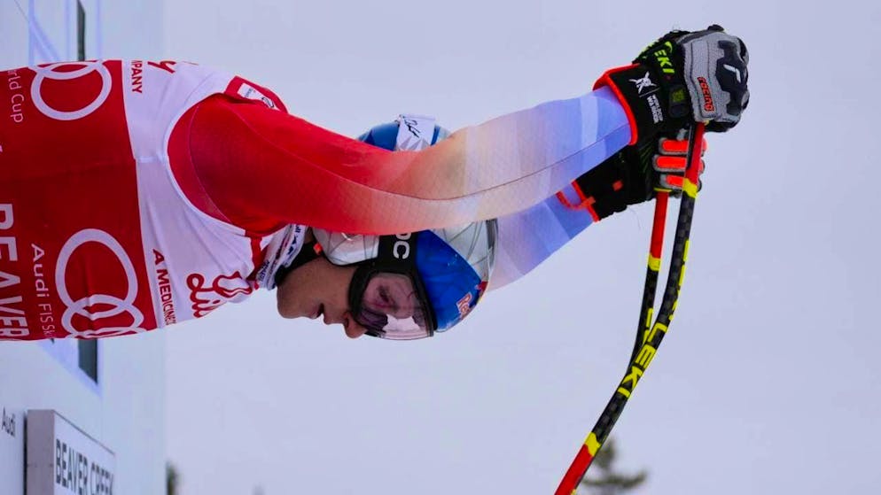 Marco Odermatt starts his first downhill race of the winter on Thursday.