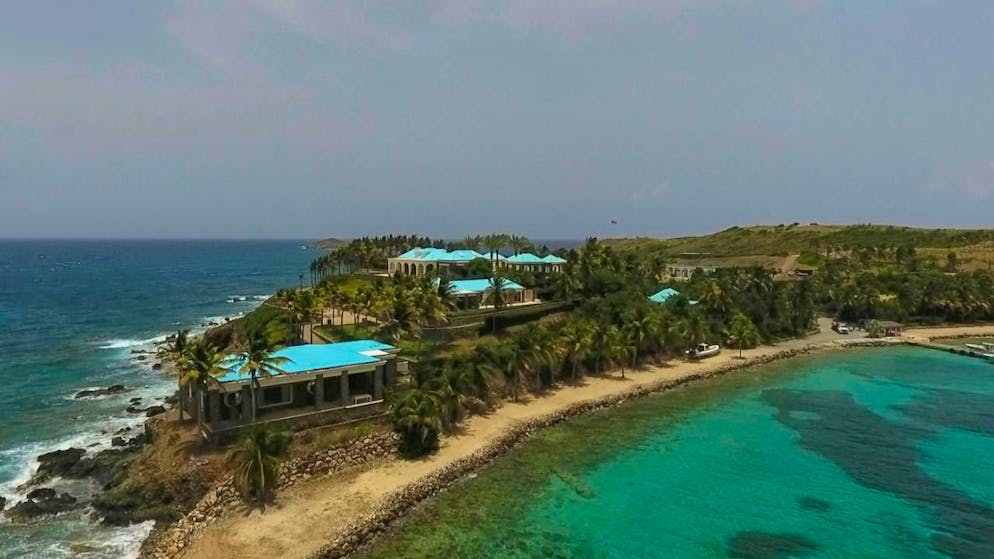 L'isola di Little Saint James, nelle Virgin Islands, appartenuta a Jeffrey Epstein. (foto d'archivio)