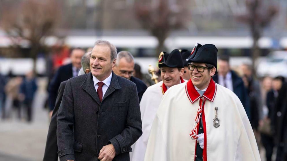 L'arrivo di Page (a sinistra) a Romont.