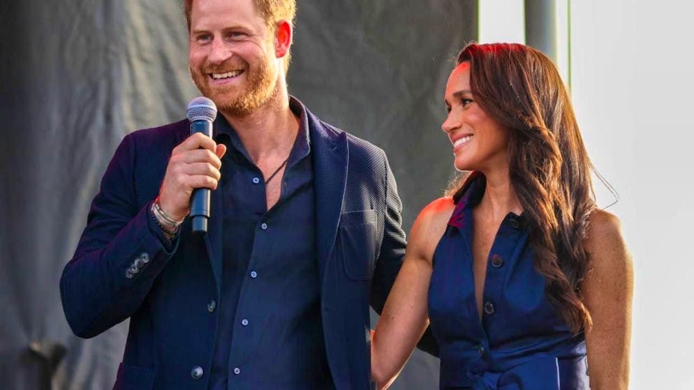 ARCHIVE - Prince Harry and Meghan, the Duke and Duchess of Sussex, take the stage at the One805 Live concert at movie star Costner's estate in Summerland, California, where Harry was to present the Heart of the Community award. Photo: Amy Katz/ZUMA Press Wire/dpa